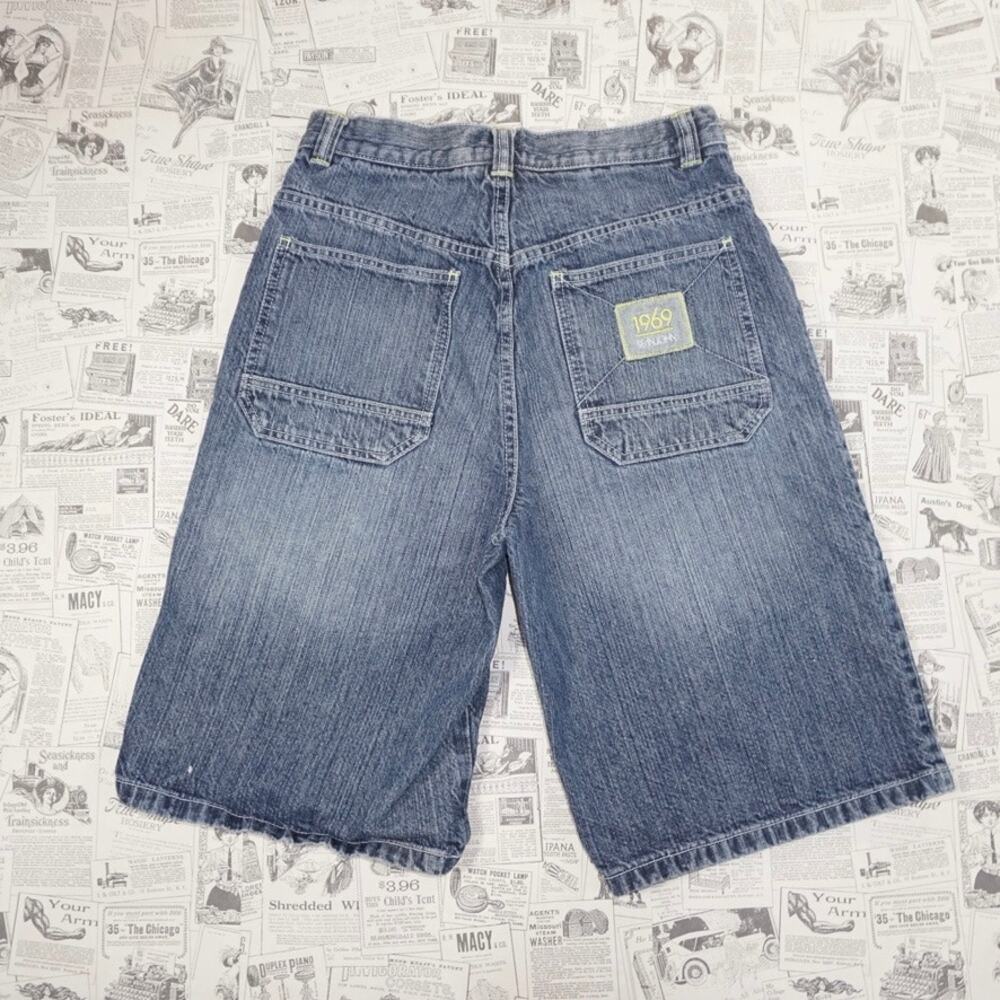 18-Vintage Y2K Sean John denim carpenter embroider 00s jorts